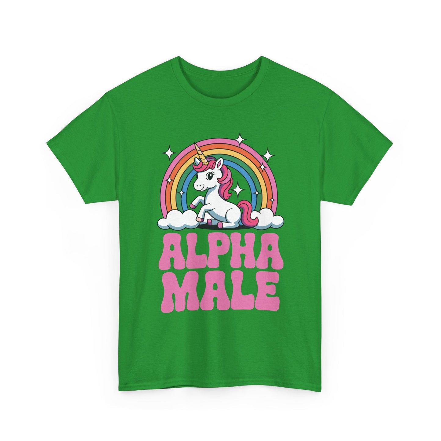 Funny Alpha Male Unicorn Sarcastic Ironic Weird Y2K Humor T-Shirt