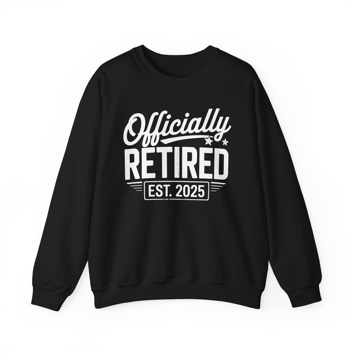 Funny Retirement 2025 Officially Retired Vintage Humor Sweatshirt