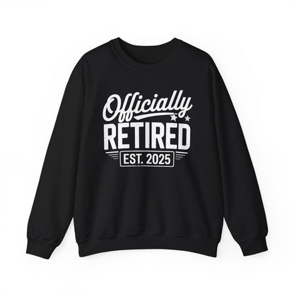 Funny Retirement 2025 Officially Retired Vintage Humor Sweatshirt