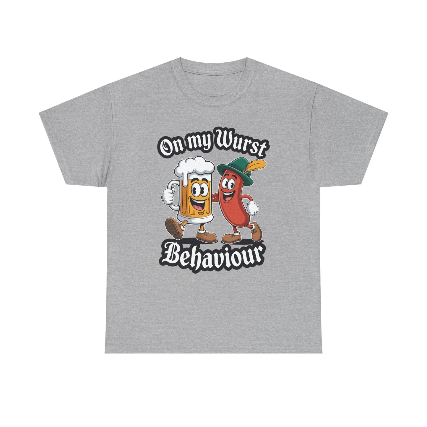 Oktoberfest On My Wurst Behaviour German Beer Sausage Adults T-Shirt