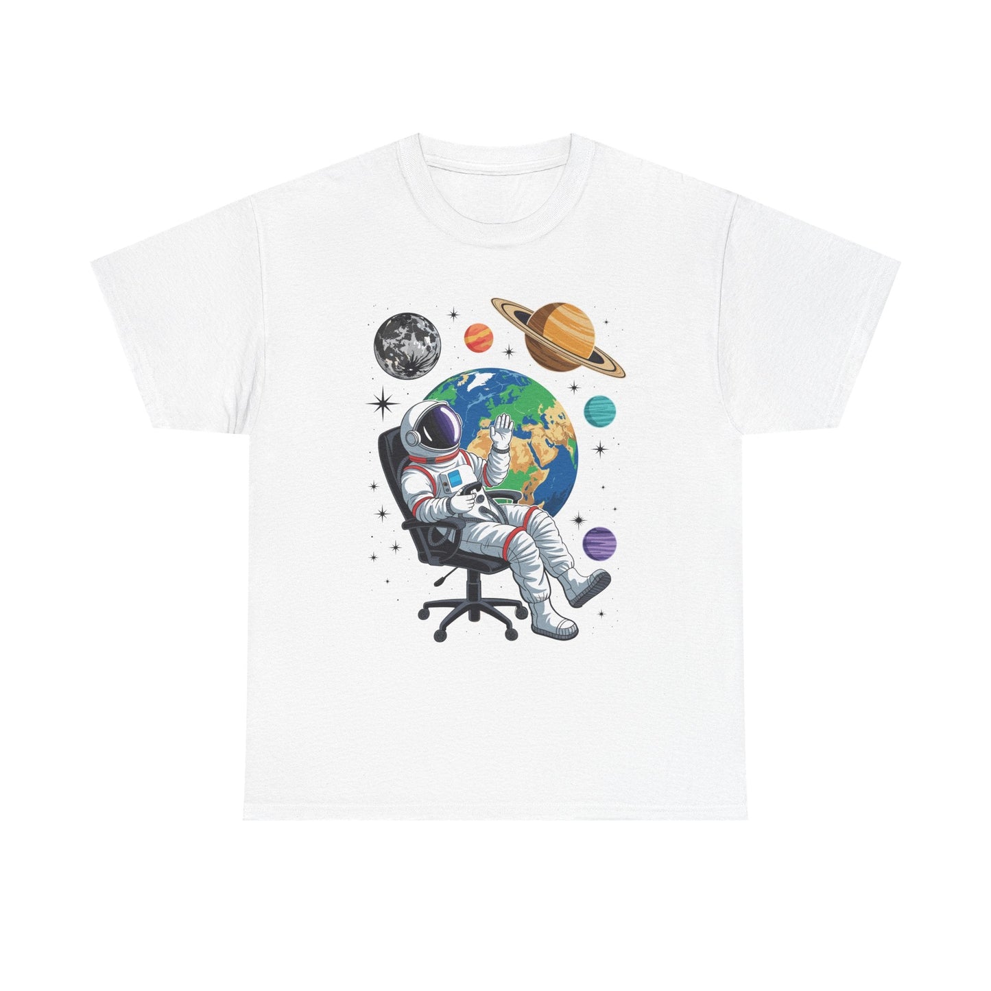 Astronaut Gamer Space Gaming System Planets T-Shirt
