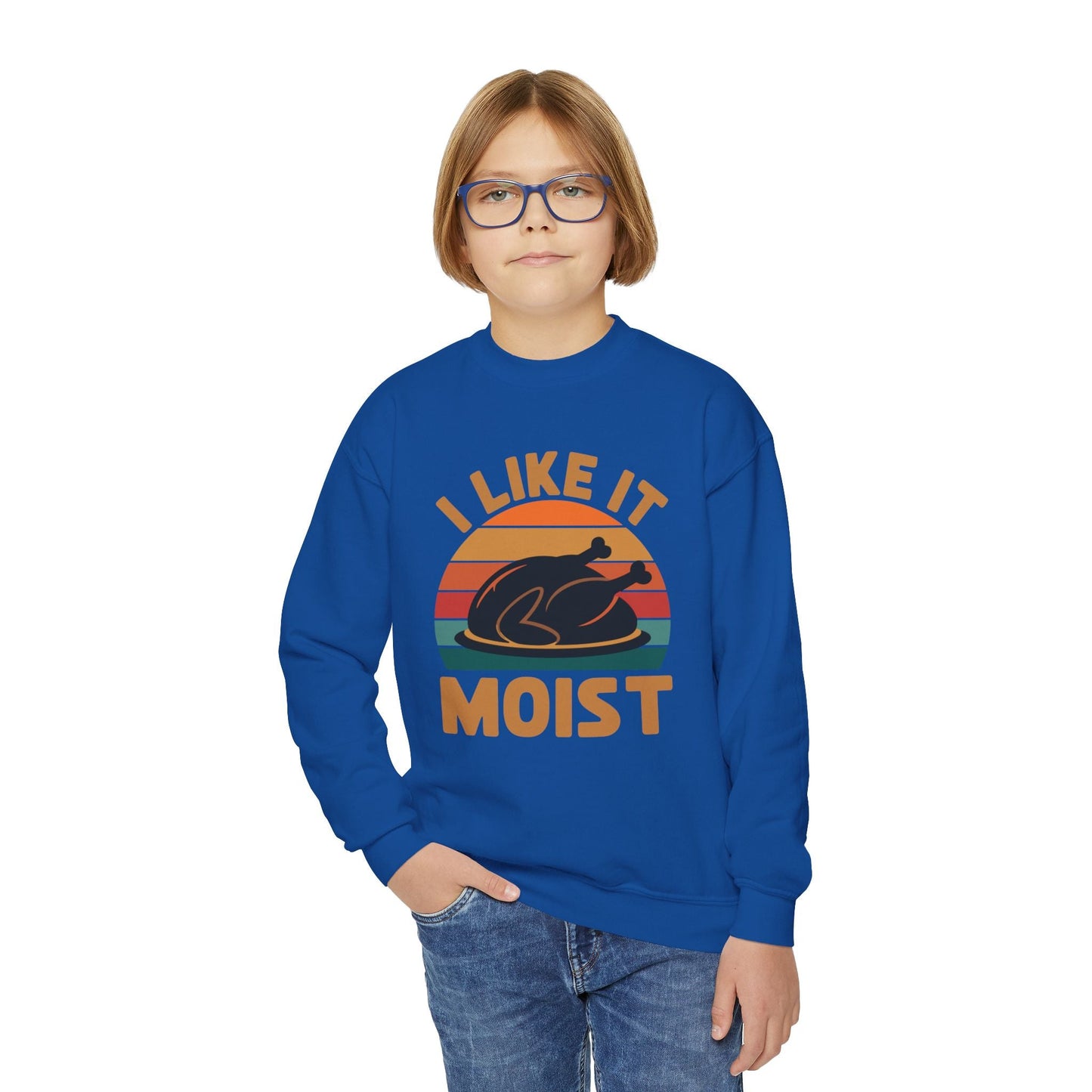 I Like It Moist Unisex Kids Black Thanksgiving Sweatshirt