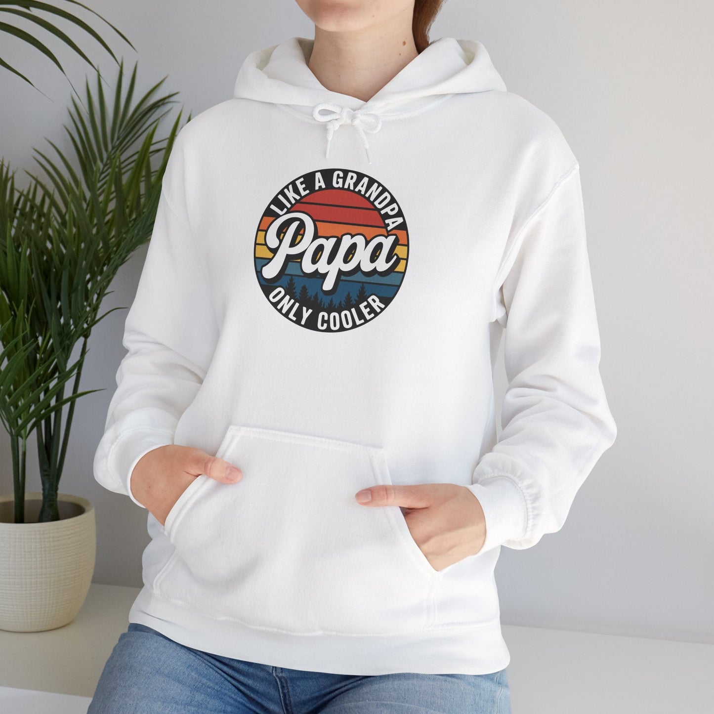 PAPA like a Grandpa ONLY COOLER Funny Dad Papa Definition Hoodie