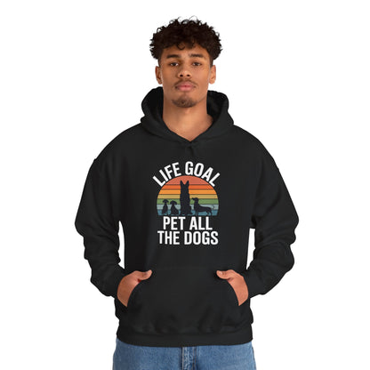 Life Goal Pet All The Dogs Funny Dog Hoodie
