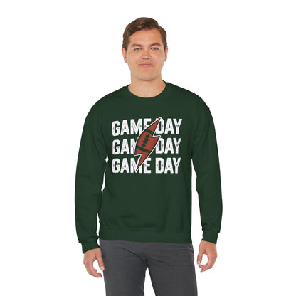 Vintage Game Day Football Lightning Bolt Funny Team Sport Sweatshirt