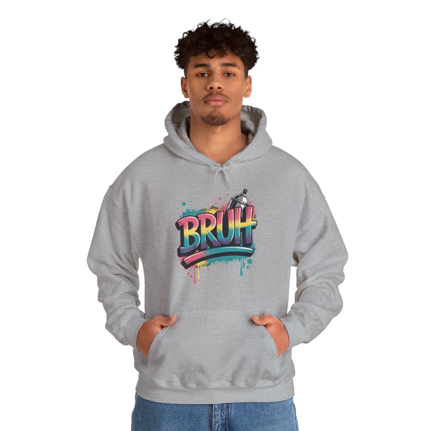 Bruh Graffiti Funny Saying Street Art Meme Men Boys Kids Hoodie