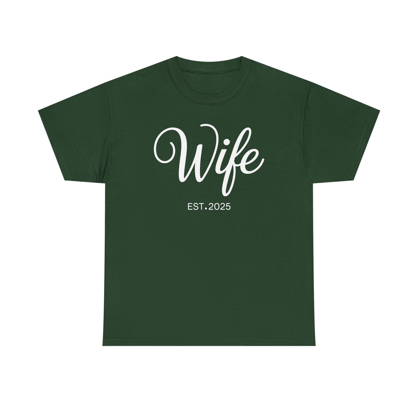 Wife Est 2025 Just Married Honeymoon Wedding Couples T-Shirt