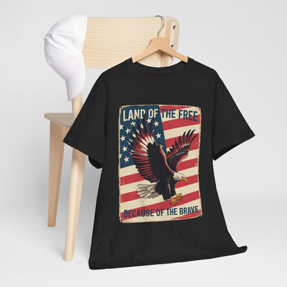 America Eagle Land of the Free Because of the Brave T-Shirt