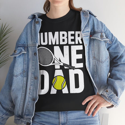 Tennis Dad Number One Daddy with Tennis Sayings Fathers Day T-Shirt