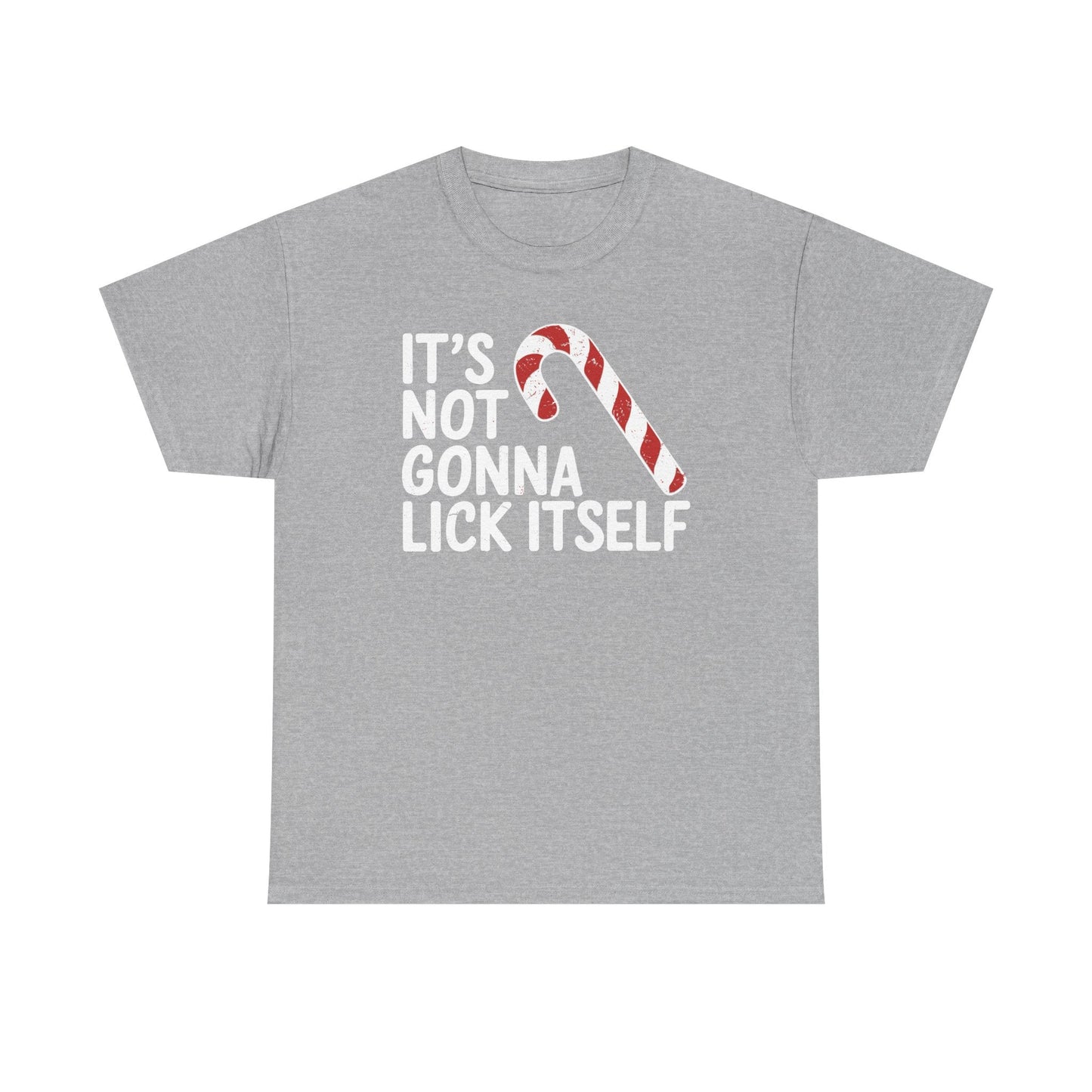 Funny Candy Cane Lick Itself Adult Christmas in July Gift T-Shirt