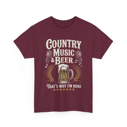 Vintage Country Music and Beer That's Why I'm Here Legends T-Shirt