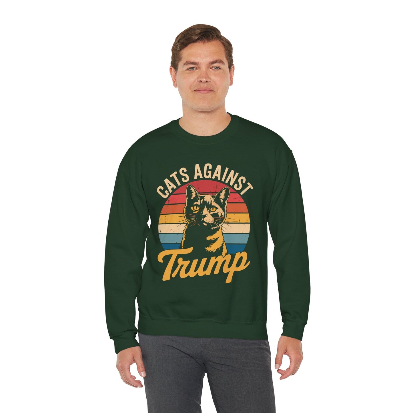 Cats Against Trump Funny Anti Trump Election Funny Cat Sweatshirt