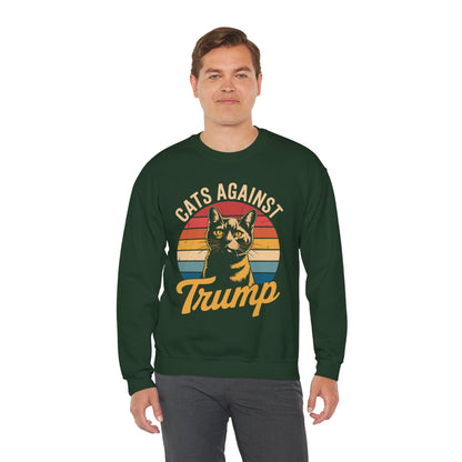 Cats Against Trump Funny Anti Trump Election Funny Cat Sweatshirt