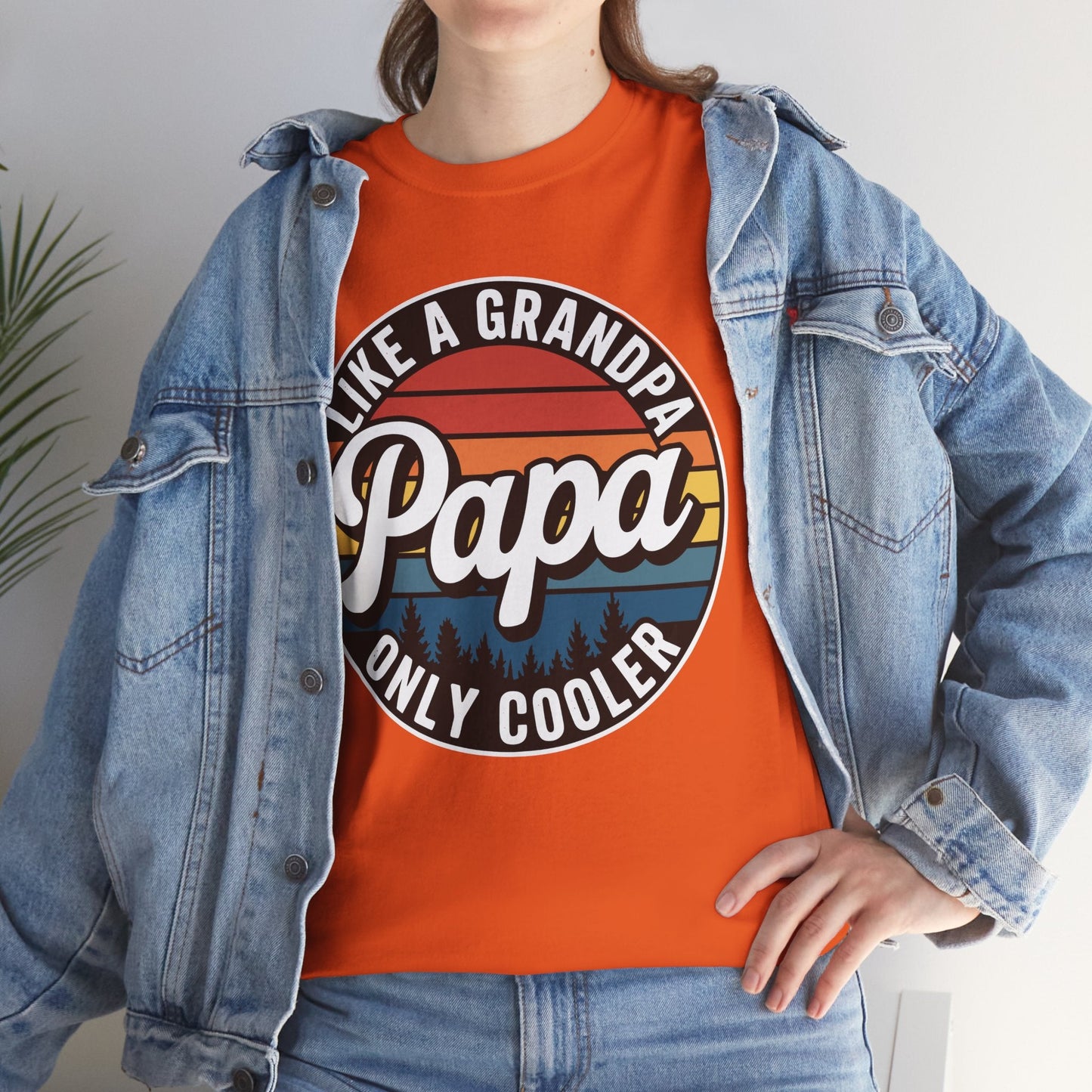 PAPA like a Grandpa ONLY COOLER Funny Dad Papa Definition T-Shirt