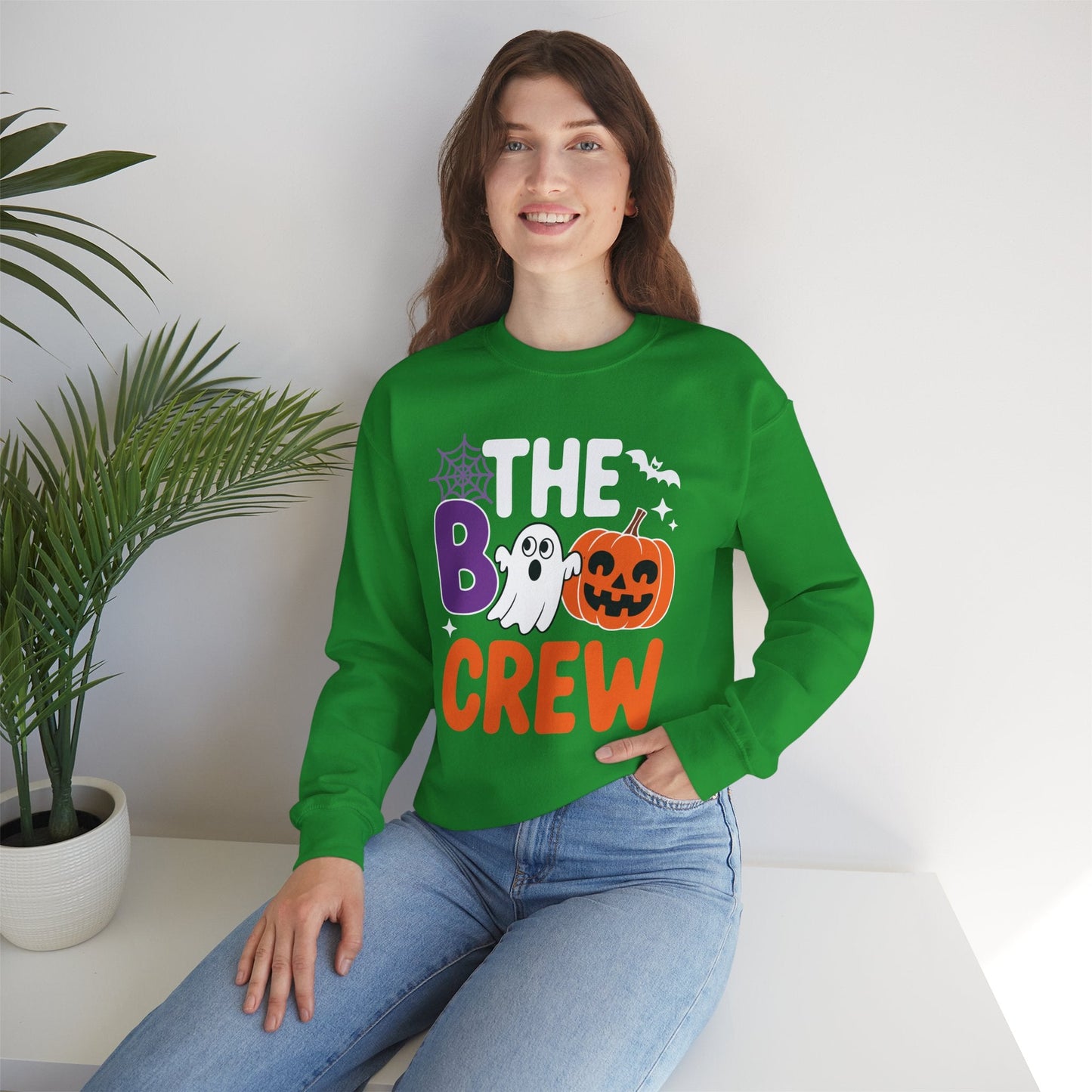 Halloween The Boo Crew Cute Ghost Spooky Family Matching Sweatshirt