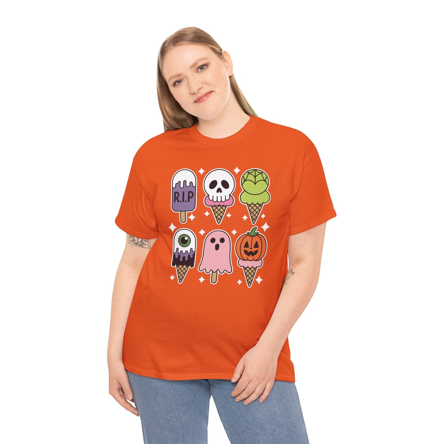 Horror Movie Summer Popsicle Halloween Ice Cream Summer-ween T-Shirt for Men Women