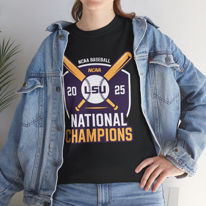 LSU Baseball 2025 National Champions Logo T-Shirt