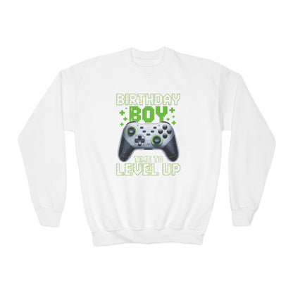 Level Up Birthday Boy Video Game Sweatshirt