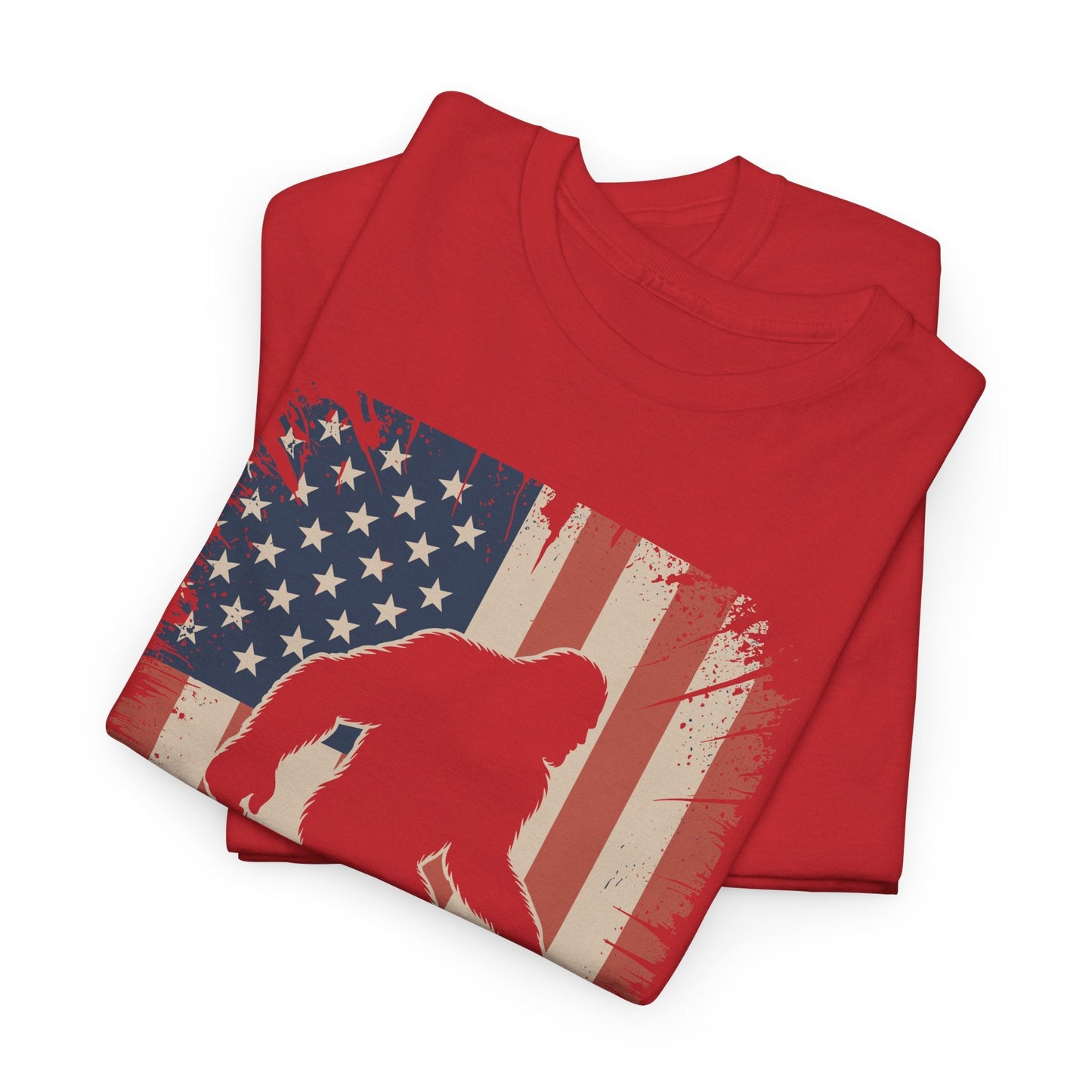 Bigfoot 4th of July Shirt American USA Flag Patriotic T-Shirt