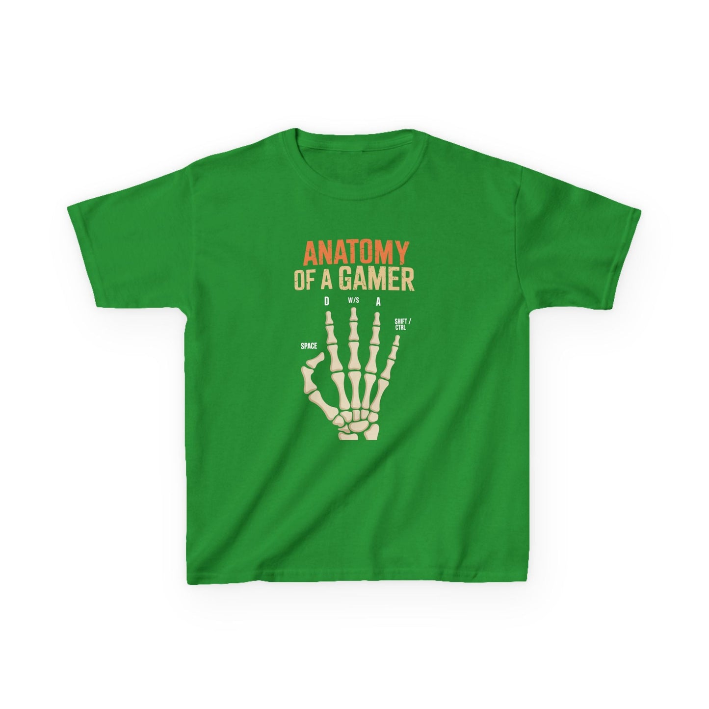 Funny Anatomy Of A Gamer Skeleton Hand Boys Kids Teens T-Shirt