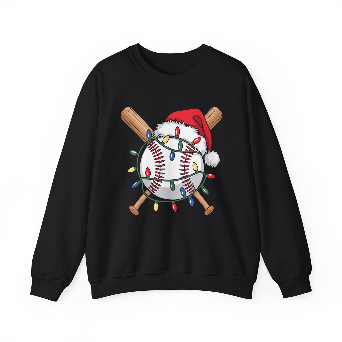 Santa Sports Design For Men Boys Christmas Baseball Player Sweatshirt