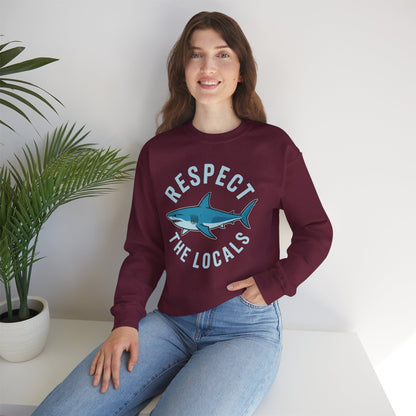Respect The Locals Shark Ocean Animal Rights Biology Life Sweatshirt