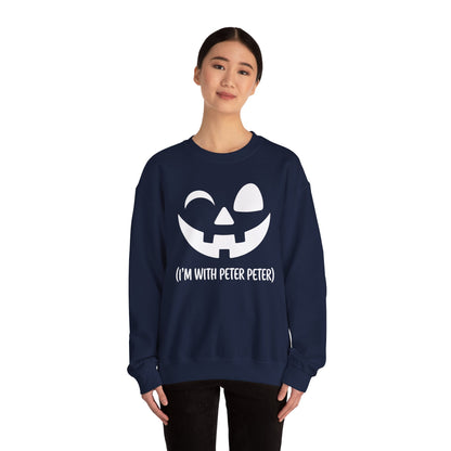 Im With Peter Couple Halloween Adult Eater Pumpkin Sweatshirt