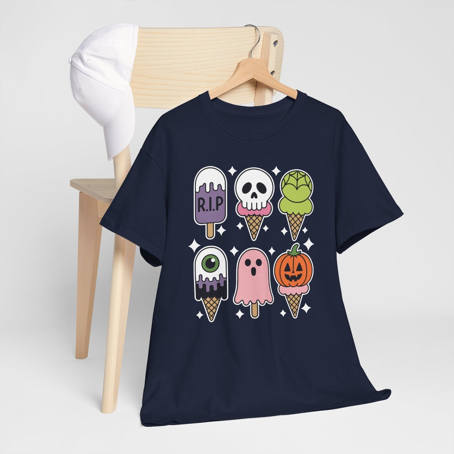 Horror Movie Summer Popsicle Halloween Ice Cream Summer-ween T-Shirt for Men Women