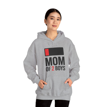 Mom of 2 Boys Gift from Son Mothers Day Birthday Women Hoodie