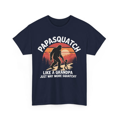 Retro Papa Squatch Like A Grandpa Funny Bigfoot Sasquatchy T-Shirt