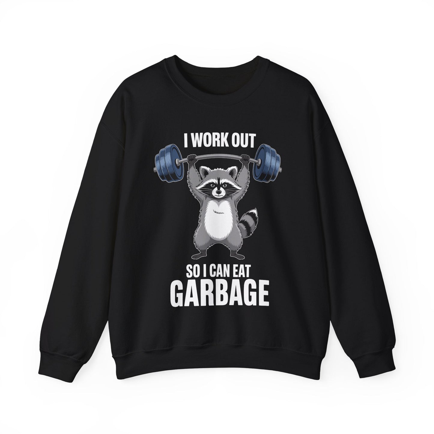 Raccoon Deadlift Bodybuilding Animal Funny Gym Fitness Sweatshirt