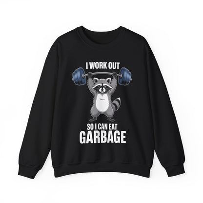 Raccoon Deadlift Bodybuilding Animal Funny Gym Fitness Sweatshirt