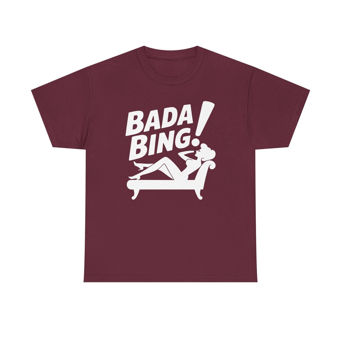 Funny Vintage Bada Sarcastic Bing Retro Sexy Girl Bada Bam T-Shirt