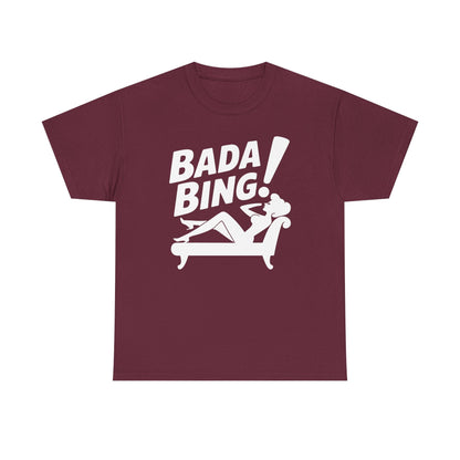 Funny Vintage Bada Sarcastic Bing Retro Sexy Girl Bada Bam T-Shirt