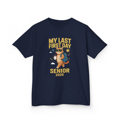 My Last First Day Senior 2026 Cat Back to School Cool Class T-Shirt