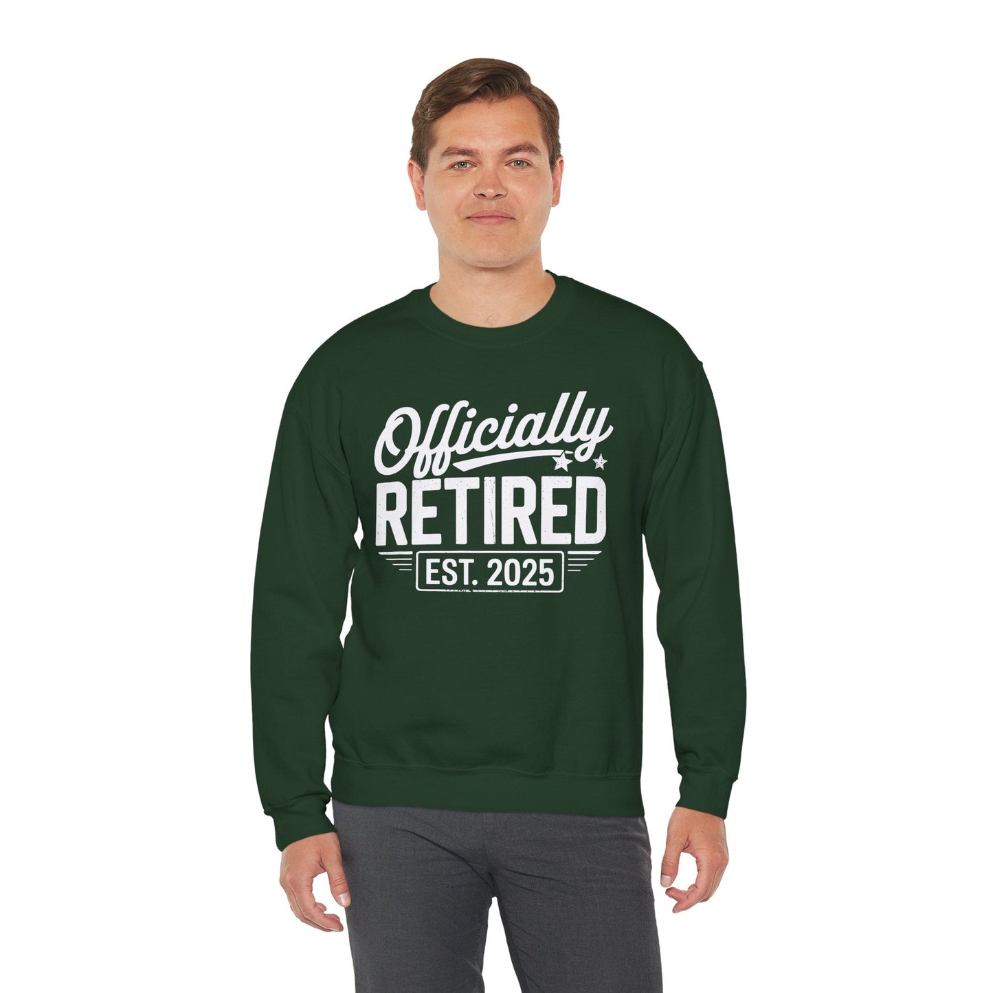Funny Retirement 2025 Officially Retired Vintage Humor Sweatshirt