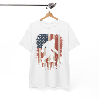 Bigfoot 4th of July Shirt American USA Flag Patriotic T-Shirt