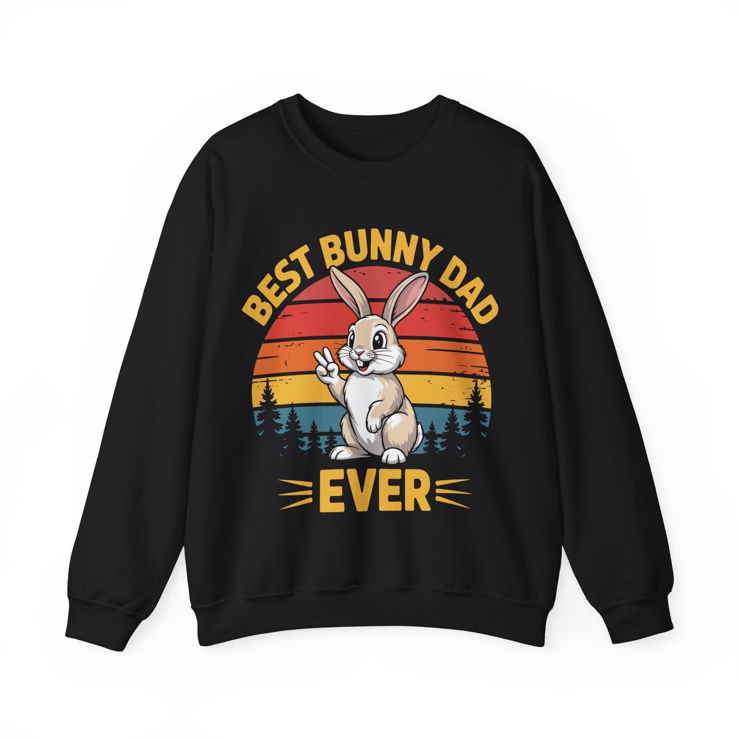 Best Bunny Dad Ever Funny Rabbit Lover Dad Gift Sweatshirt for Pet Owners