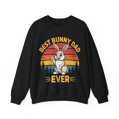 Best Bunny Dad Ever Funny Rabbit Lover Dad Gift Sweatshirt for Pet Owners