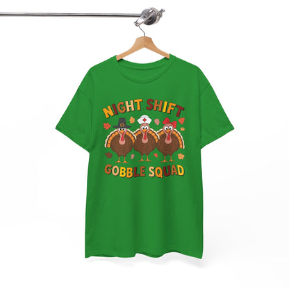 Night Shift Gobble Squad Night Worker Staff Thanksgiving T-Shirt