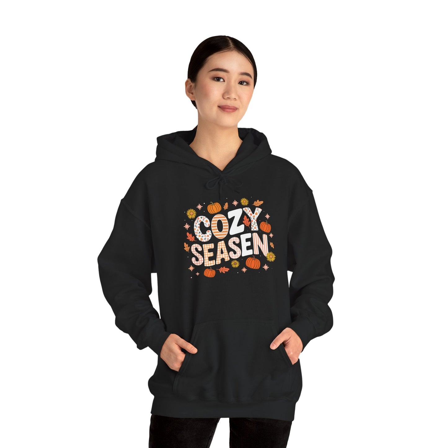 Cozy Season Autumn Fall Vibes Halloween Thanksgiving Pumpkin Hoodie