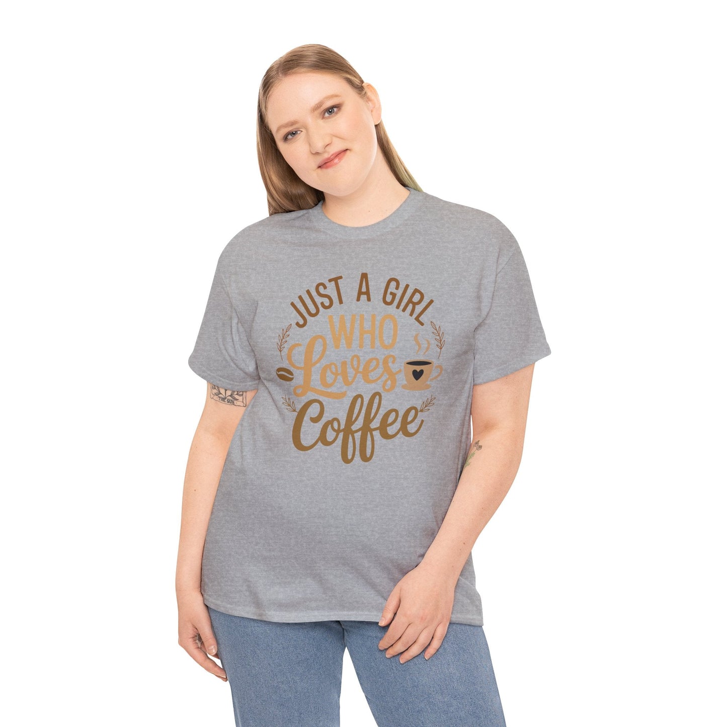 Just A Girl Who Loves Coffee Womens Coffee Lover T-Shirt