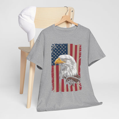 American Flag Bald Eagle Patriotic Red White Blue T-Shirt