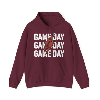 Vintage Game Day Football Lightning Bolt Funny Team Sport Hoodie