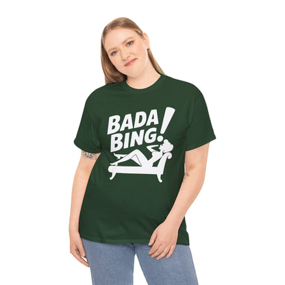 Funny Vintage Bada Sarcastic Bing Retro Sexy Girl Bada Bam T-Shirt