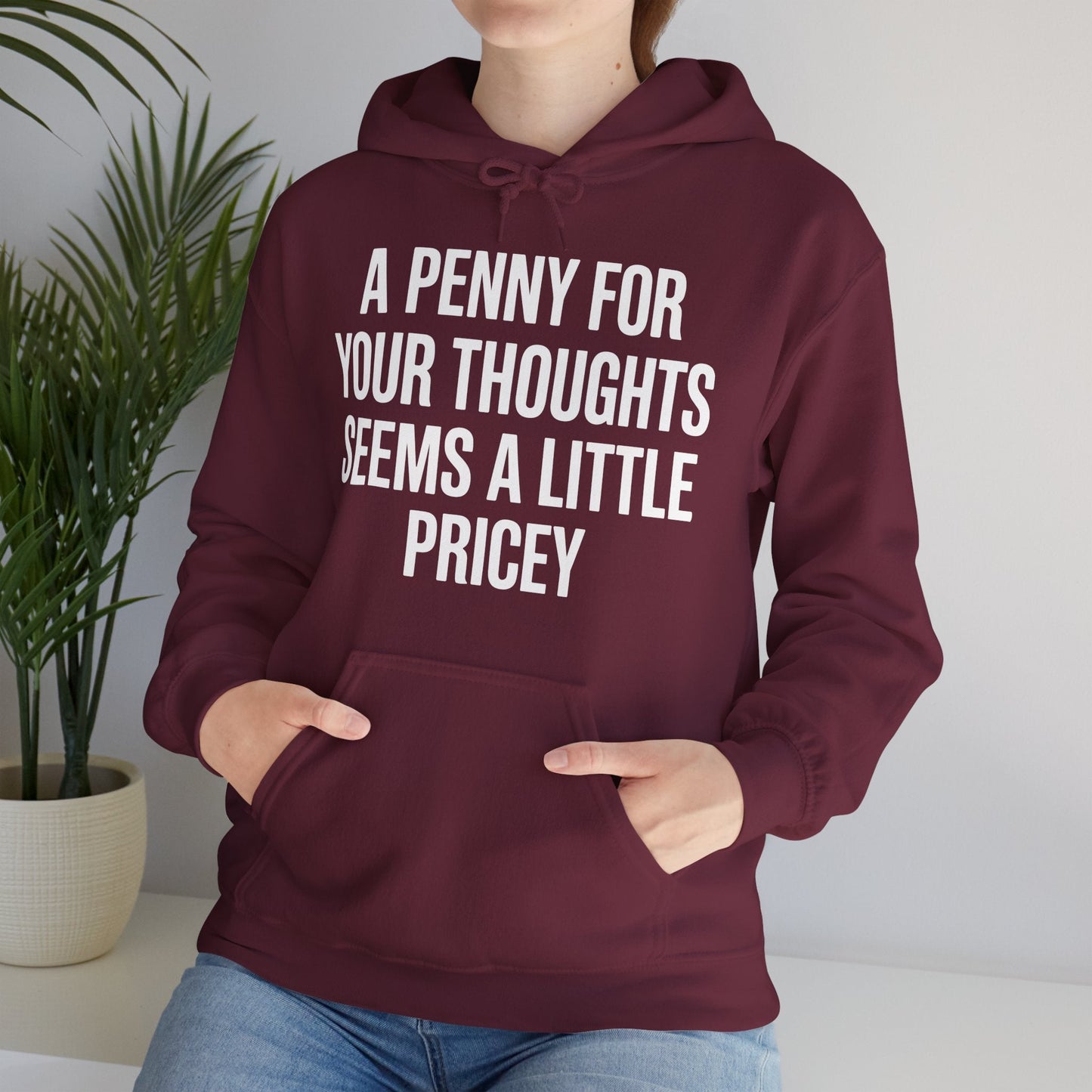 Funny Penny For Your Thoughts Sarcastic Joke Hoodie