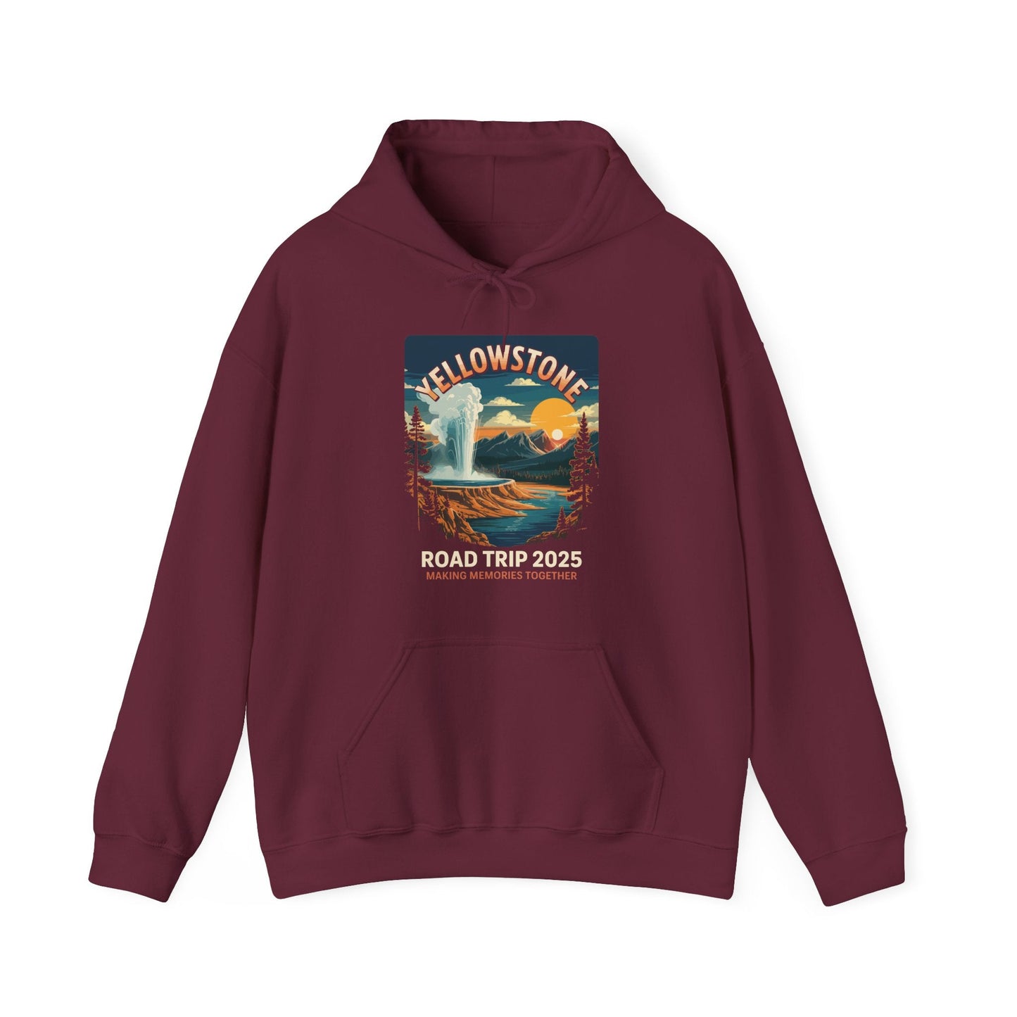 Yellowstone Family Road Trip 2025 National Park Outdoor Hoodie