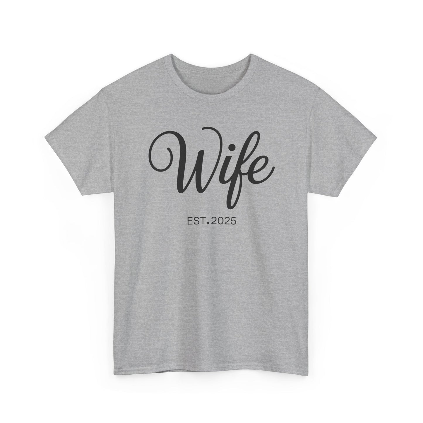Wife Est 2025 Just Married Honeymoon Wedding Couples T-Shirt