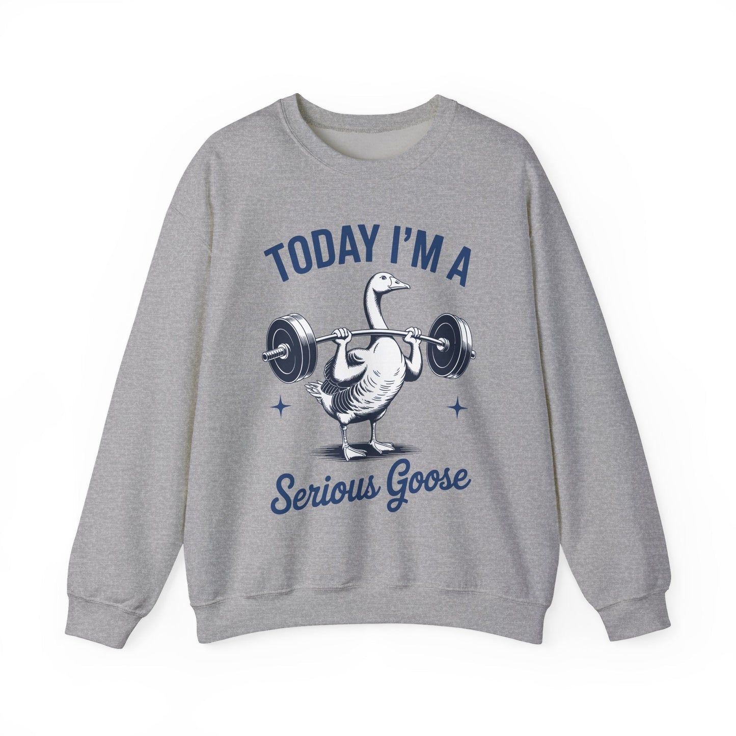 Funny Today I'm A Serious Goose Lifting Weights Gym Fitness Sweatshirt