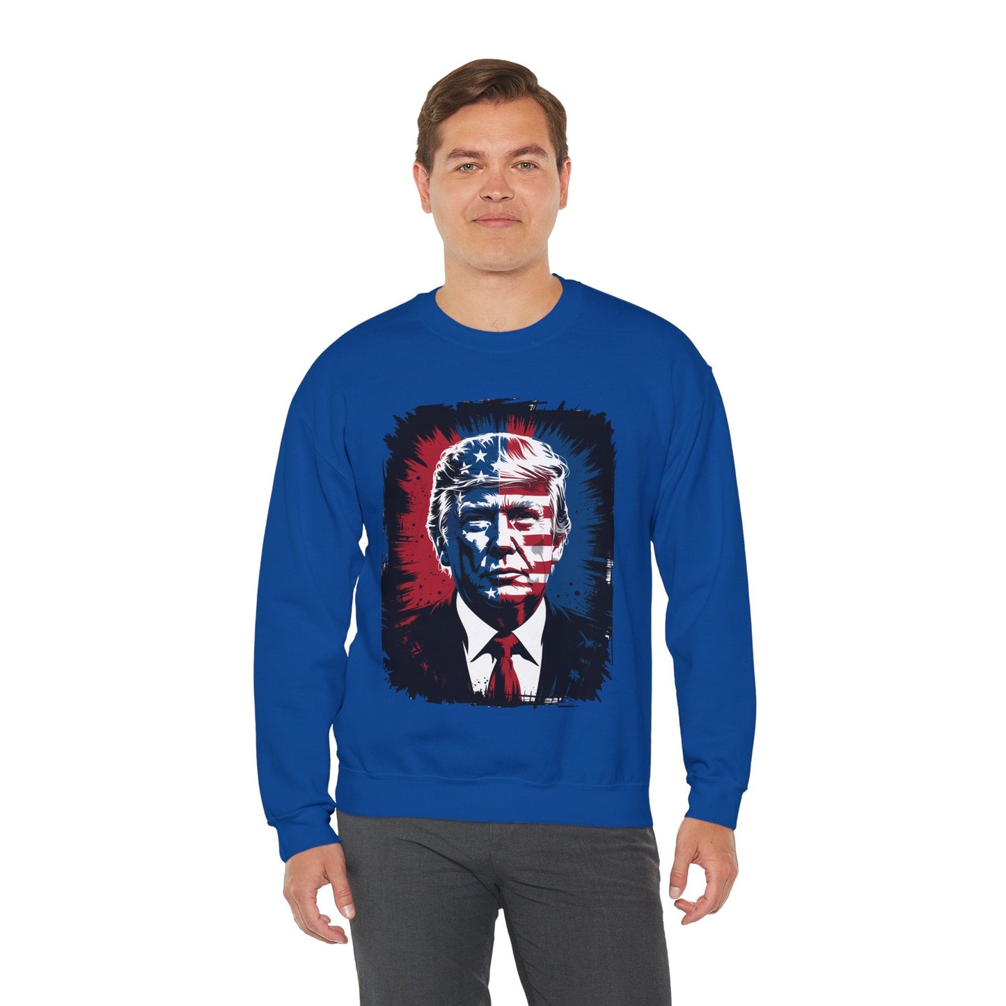 President Trump Portrait 4th July Sweatshirt